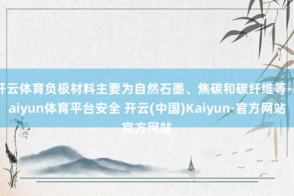 开云体育负极材料主要为自然石墨、焦碳和碳纤维等-kaiyun体育平台安全 开云(中国)Kaiyun·官方网站